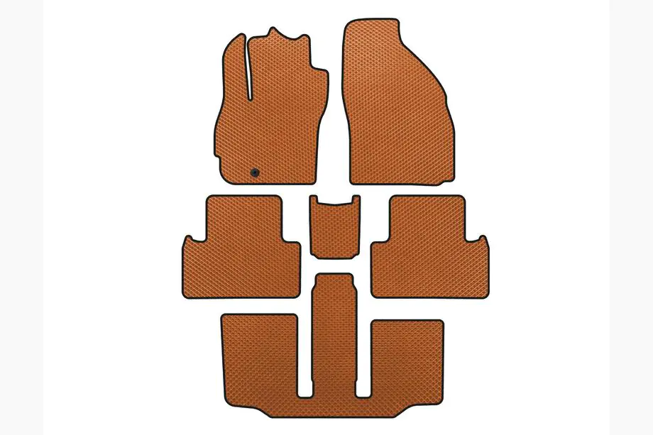 Mazda 5 2005-2009 EVA Floor Mats (3 Rows, 7-Seater, Orange) Image