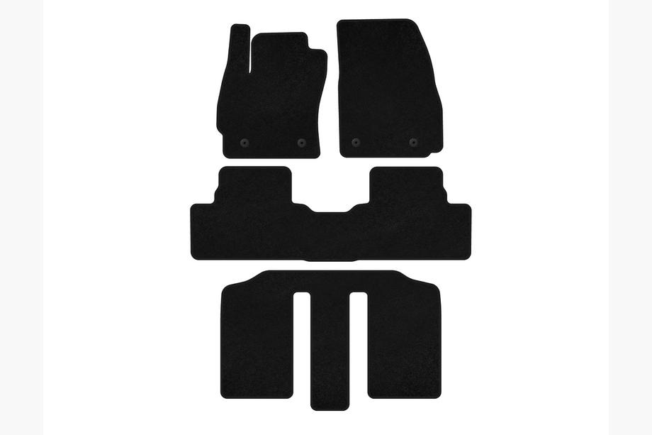 Mazda 5 2010-2018 Deluxe Textile Floor Mats (3 Rows, Black) Image