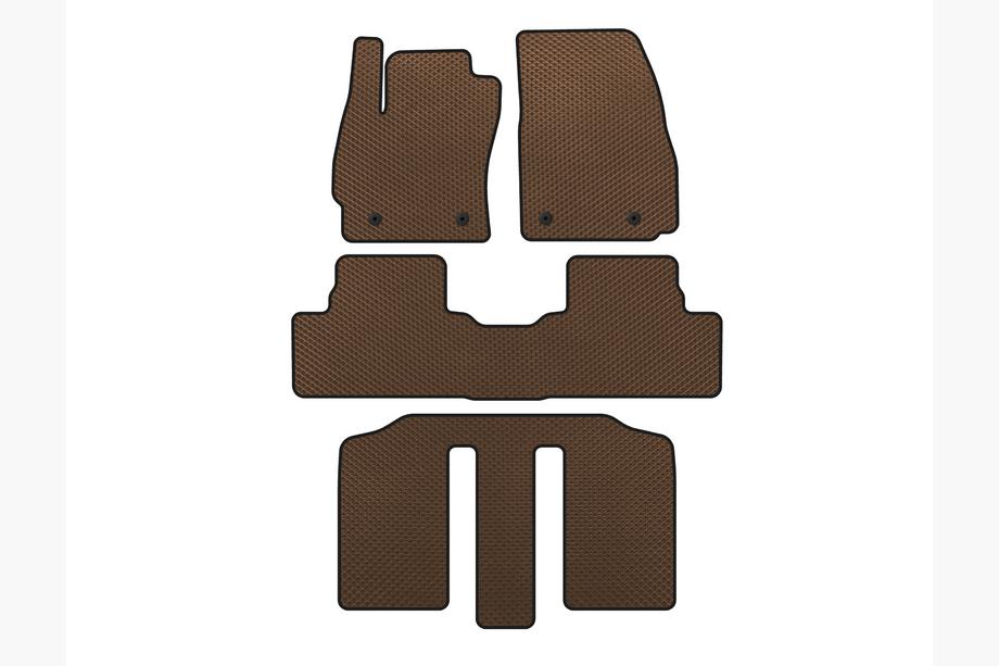 Mazda 5 2010-2018 EVA Floor Mats (3 Rows, Brown) Photo 1