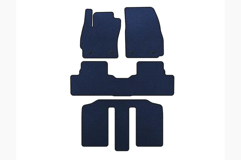 Mazda 5 2010-2018 EVA Floor Mats (3 Rows, Blue) Image