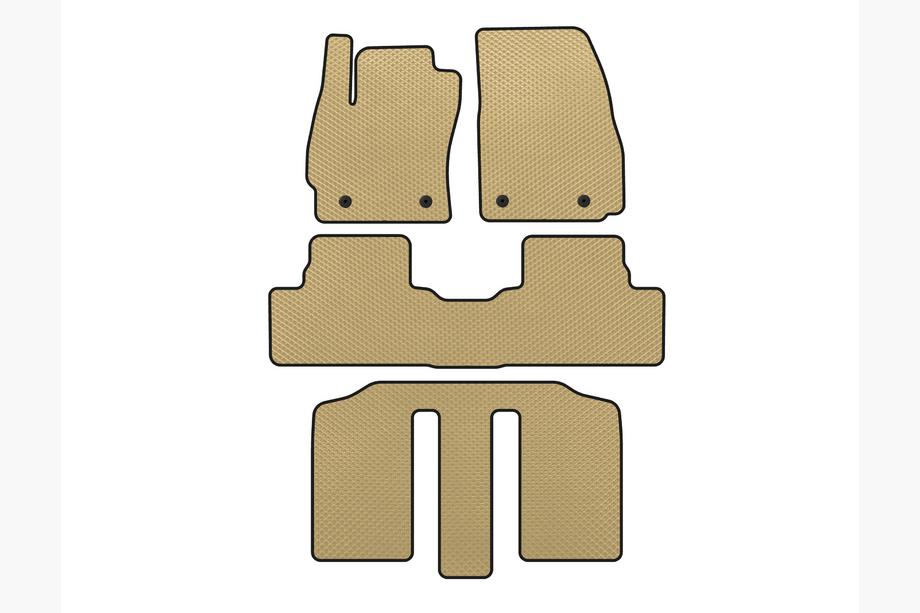 Mazda 5 2010-2018 EVA Floor Mats (3 Rows, Beige) Image