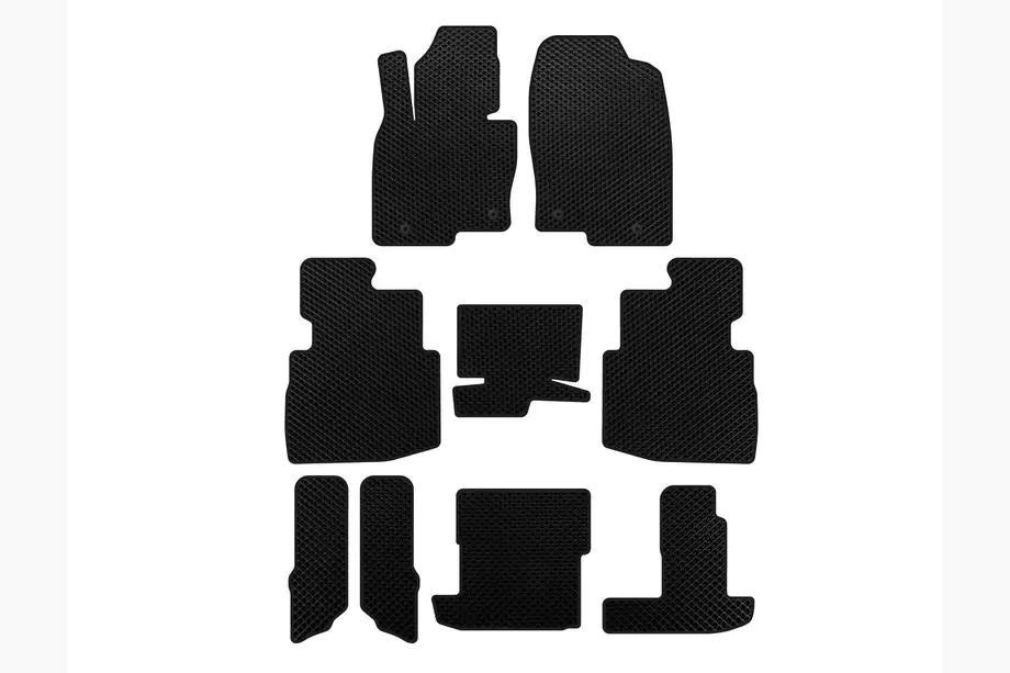 Mazda CX-9 2017- EVA Floor Mats (3 Rows, 7-Seater, Black) Image