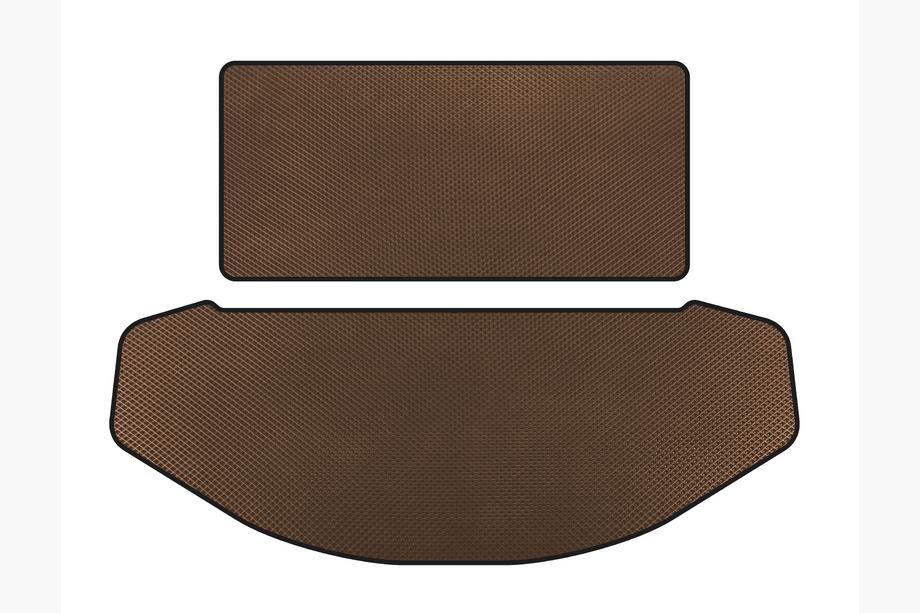 Mazda CX-9 2017- EVA Trunk Mat (Seat Back + Trunk, 7-Seater, Brown) Photo 1