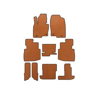 EVA Floor Mats (3 Rows, 7-Seater, Orange)