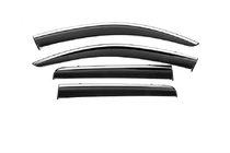 Mitsubishi Outlander 2012-2021 Window Deflectors with Chrome Trim Niken Luxury (4 pcs) photo 1