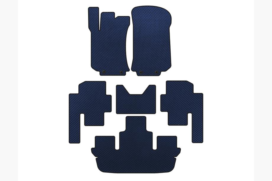 Mercedes R-class W251 2005-2017 EVA Floor Mats (3 Rows, Blue) Image