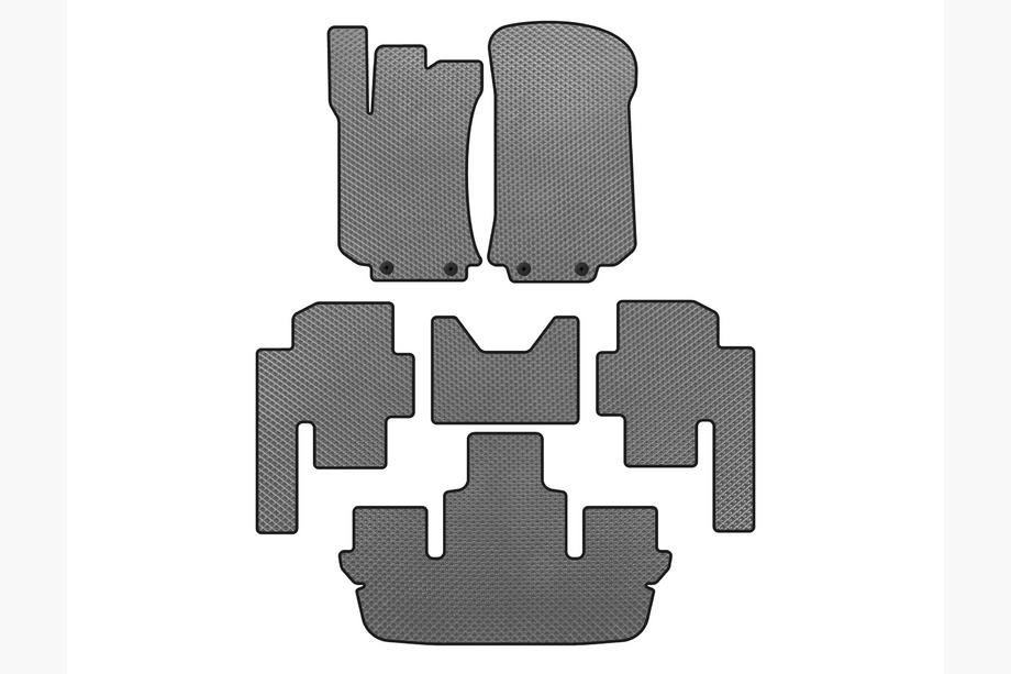 Mercedes R-class W251 2005-2017 EVA Floor Mats (3 Rows, Gray) Image