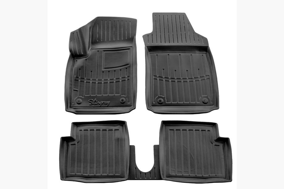 Fiat 500/500L 2013-2022 Rubber Floor Mats Stingray 3D (For Fiat 500, Europe, 5 pcs) Image