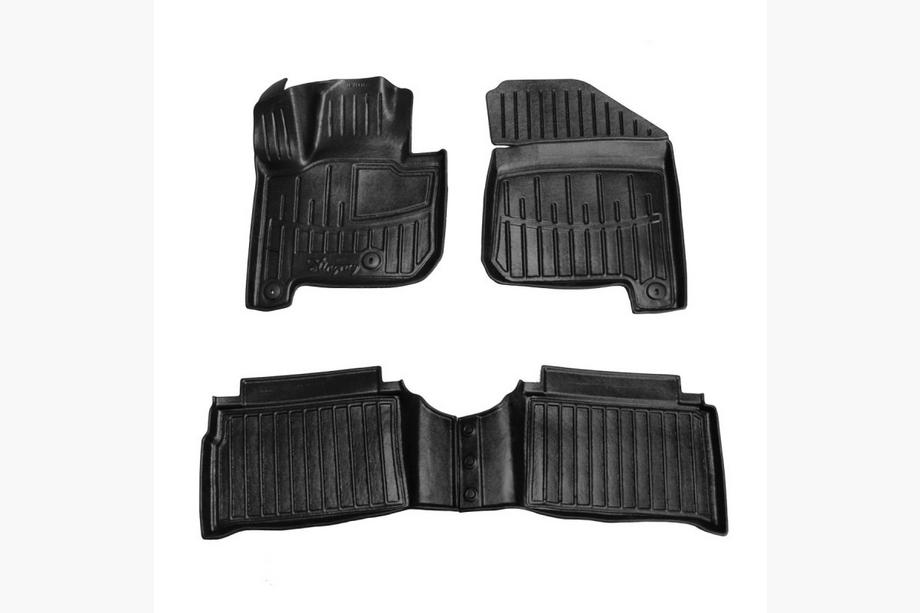 Kia Soul II 2013-2018 Rubber Floor Mats Stingray 3D (For EV, 4 pcs) Photo 1