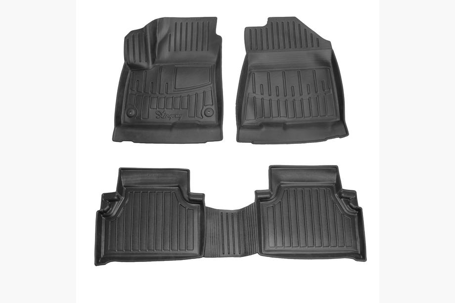 Kia Soul III 2019- Rubber Floor Mats Stingray 3D (For EV, 5 pcs) Image