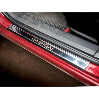 Door Sill Protectors Carmos V1 Stainless Steel Set of 4 Nissan Qashqai 2007-2010 photo 1
