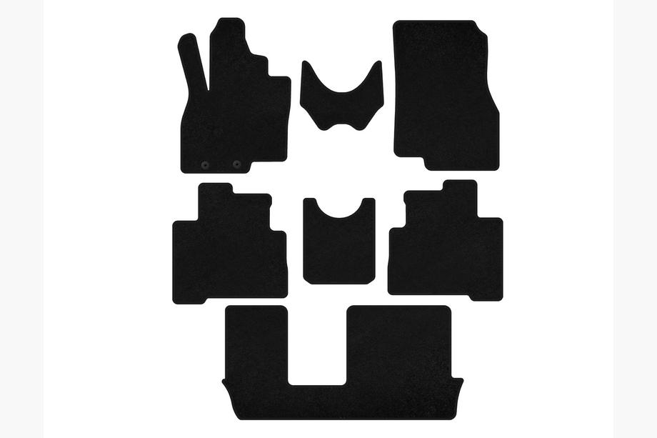 Mitsubishi Grandis 2003-2011 Textile Floor Mats Premium (3 Rows, 7-Seater, Black) Image