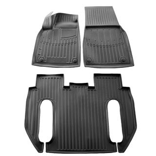 Rubber Floor Mats Stingray 3D (For Plaid, 6-Seater, 3 pcs)