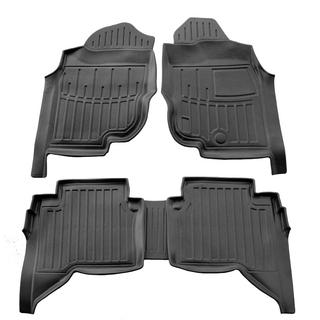 Rubber Floor Mats Stingray 3D (Right-Hand Drive, Crew Cab, 5 pcs) Toyota Hilux 2006-2015