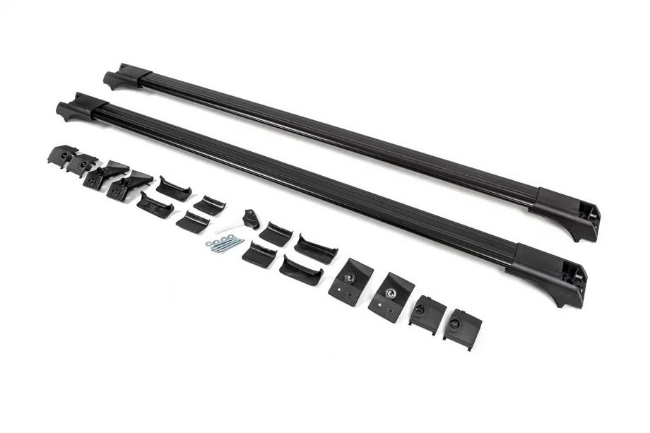 Nissan Navara/NP300 2016- Roof rack cross bars for standard roof rails without lock Flybar V1 (2 pcs) up to 110 cm, black Photo 8