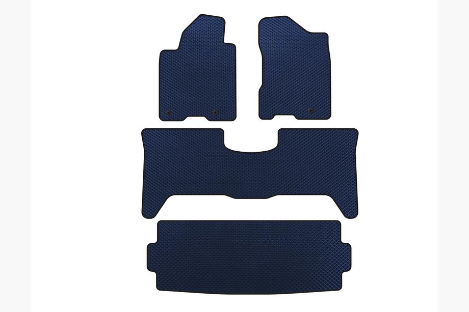 Nissan Armada 2003-2015 EVA Floor Mats (3 Rows, 2003-2008, Blue) Image