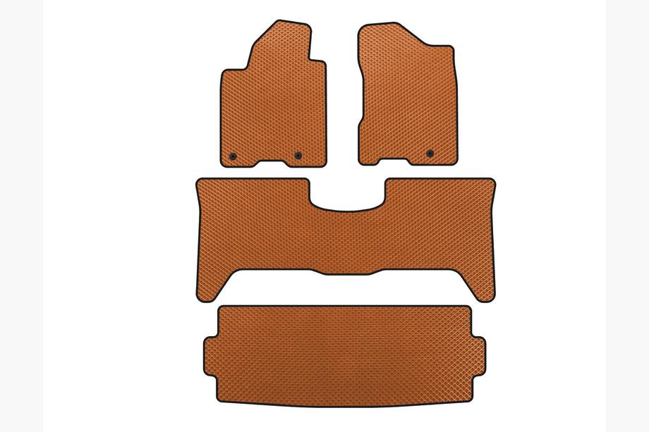 Nissan Armada 2003-2015 EVA Floor Mats (3 Rows, 2003-2008, Orange) Image