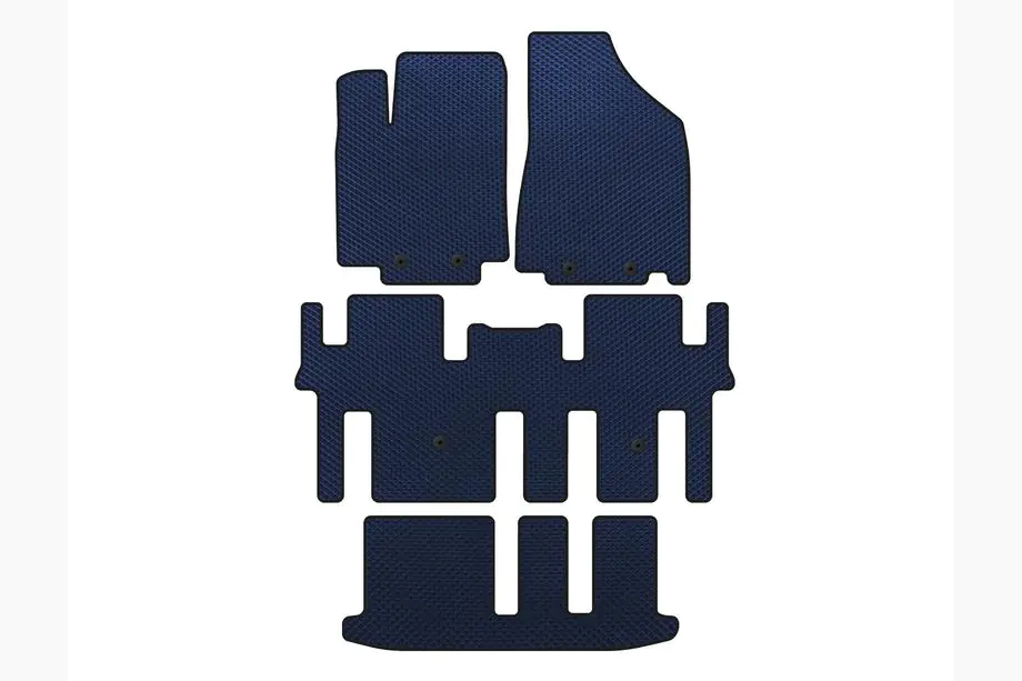 Nissan Pathfinder R52 2012-2021 EVA Floor Mats (3 Rows, Blue) Image