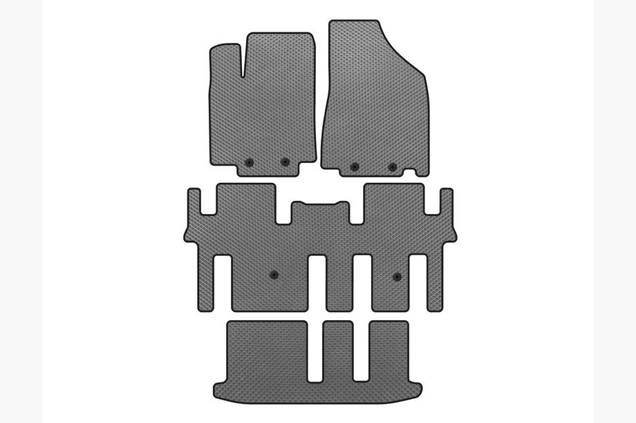 Nissan Pathfinder R52 2012-2021 EVA Floor Mats (3 Rows, Gray) Image