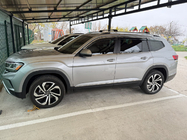 Volkswagen Atlas (Terramont) 2016- Roof rack cross bars for standard roof rails without lock Flybar V1 (2 pcs) up to 140 cm, Black photo 2