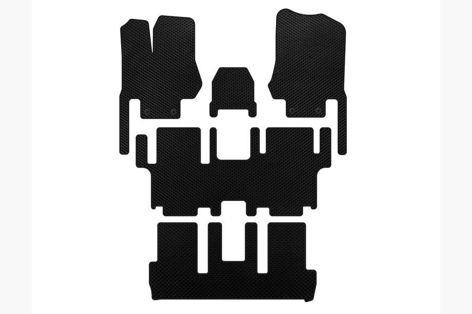 Nissan Quest 2011-2017 EVA Floor Mats (3 Rows, 7-Seater, Black) Image