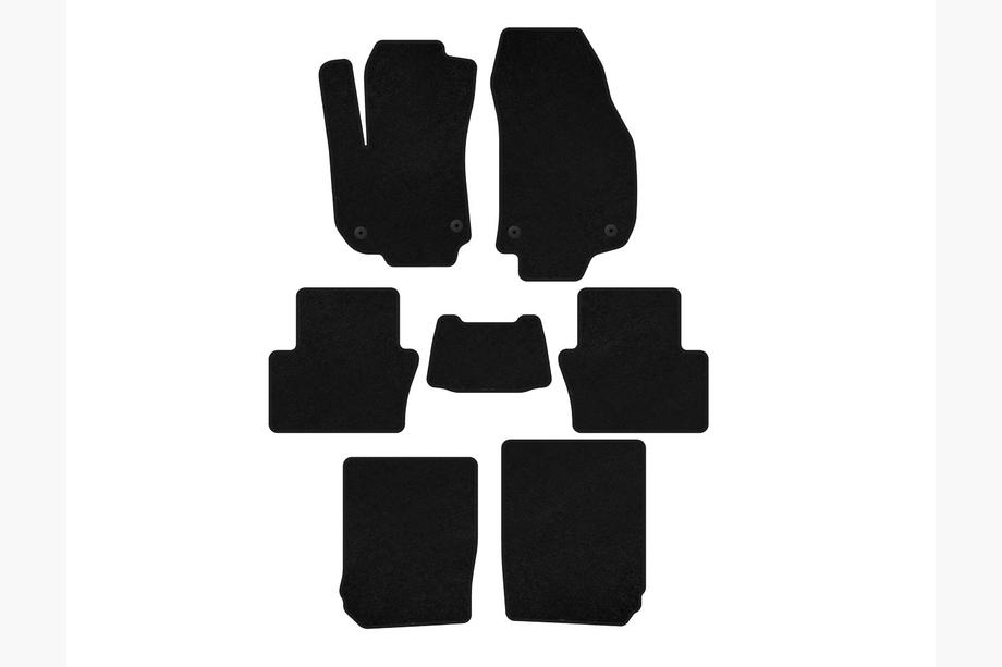 Opel Zafira B 2005–2011 Textile Floor Mats Classic (3 Rows, Black) Image