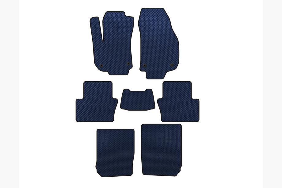 Opel Zafira B 2005–2011 EVA Floor Mats (3 Rows, Blue) Image