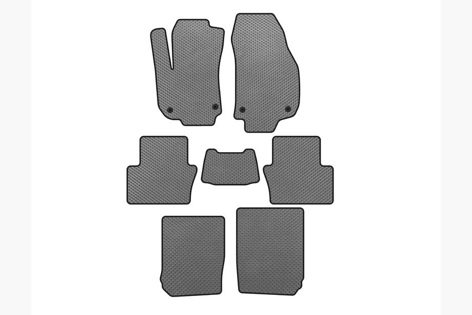 Opel Zafira B 2005–2011 EVA Floor Mats (3 Rows, Gray) Image