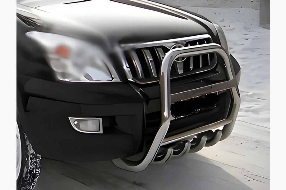 Toyota Land Cruiser Prado 120 2002-2009 High bull bar (stainless steel) Image