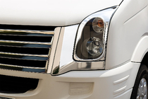 Volkswagen Crafter 2006-2016 Headlight Covers (2 pcs, Stainless Steel) photo 3