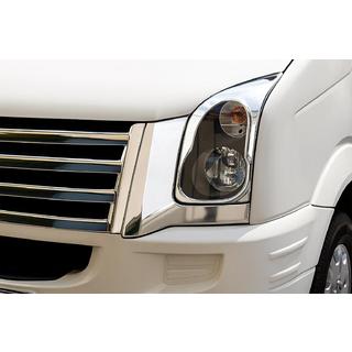 Headlight Covers (2 pcs, Stainless Steel) Volkswagen Crafter 2006-2016 photo 3