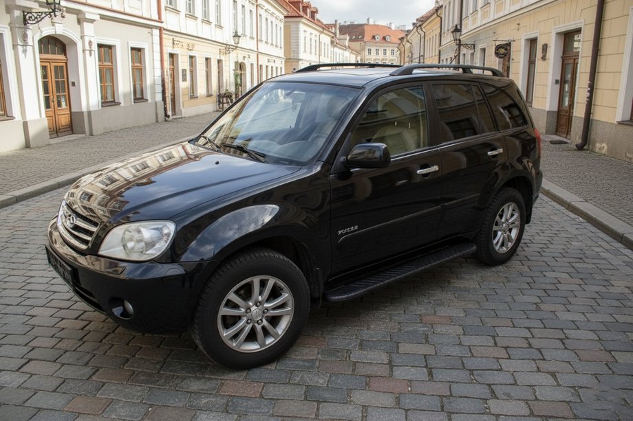 Chery Tiggo 1 2005-2016 Side Steps Bosphorus Black (2 pcs, Aluminum) Image
