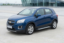 Chevrolet Trax 2012-2023 Side Steps Allmond Grey (2 pcs, Aluminum) photo 2
