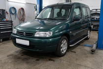 Citroen Berlingo 1996-2008 Side Steps Maydos V1 (2 pcs, Aluminum & Stainless Steel) photo 1