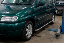 Peugeot Partner 1996-2008 Side Steps Maydos V1 (2 pcs, Aluminum & Stainless Steel) photo 1