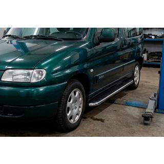Side Steps Maydos V1 (2 pcs, Aluminum & Stainless Steel) Peugeot Partner 1996-2008 photo 1