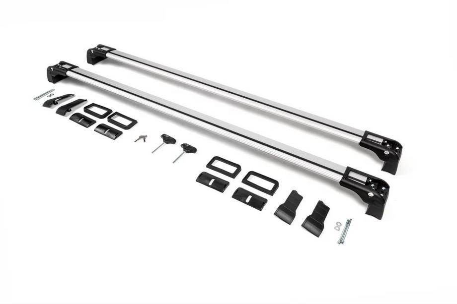 Fiat Scudo 2022- Roof rack for fixed points lockable Wingbar V3 (2 pcs) Grey Photo 13