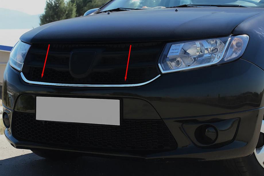 Dacia Logan MCV 2013-2020 Grille trim insert (1 pc, stainless steel) Image