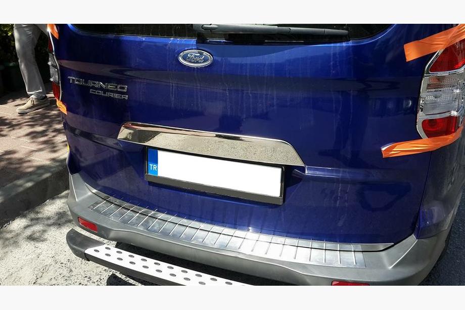 Ford Courier 2014-2023 Chrome trim above license plate (stainless steel) Carmos - Turkish Stainless Steel Image