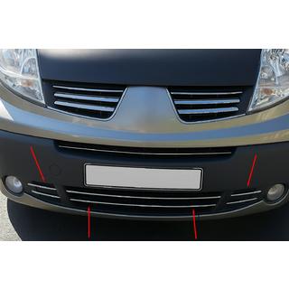 Lower grille trim covers (6 pcs, stainless steel)