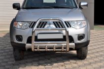Mitsubishi L200 2006-2015 Bull Bar QT007 (Stainless Steel) photo 1