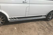Volkswagen T5 Transporter 2003-2010 Side Bars (2 pcs, Stainless Steel) 60mm, Short Wheelbase photo 5