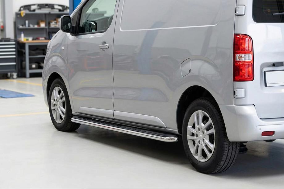 Fiat Scudo 2007-2015 Side Steps Maydos V1 (2 pcs, Aluminum & Stainless Steel) Image