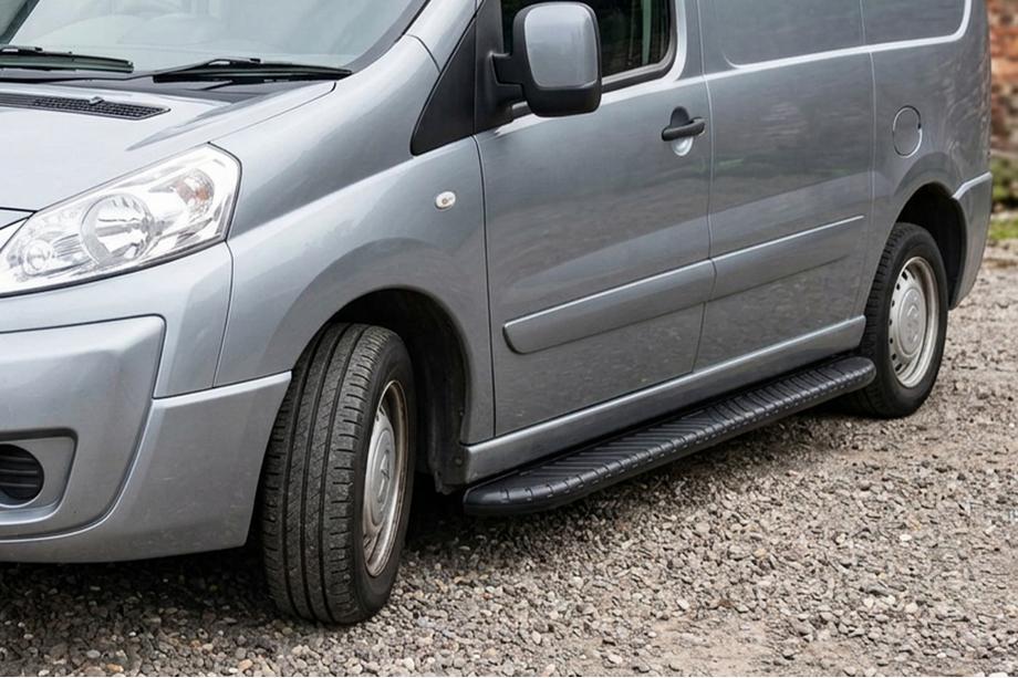 Fiat Scudo 2007-2015 Side Steps Bosphorus Black (2 pcs, Aluminum) Image