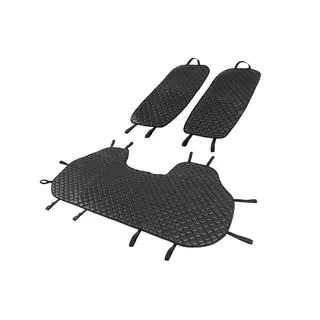 Rear Seat Covers ECO (Set, Black with Black Stitching) photo 2