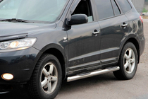 Hyundai Santa Fe 2 2006-2012 Side Pipes B3 (2 pcs, Stainless Steel) photo 1