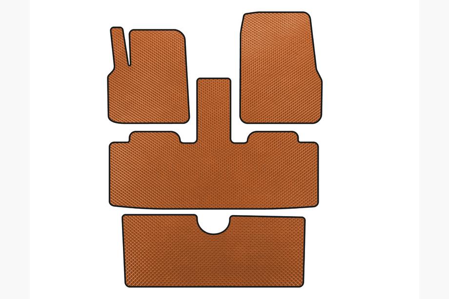 Renault Espace 2002-2014 EVA Floor Mats (3 Rows, 7-Seater, Orange) Image