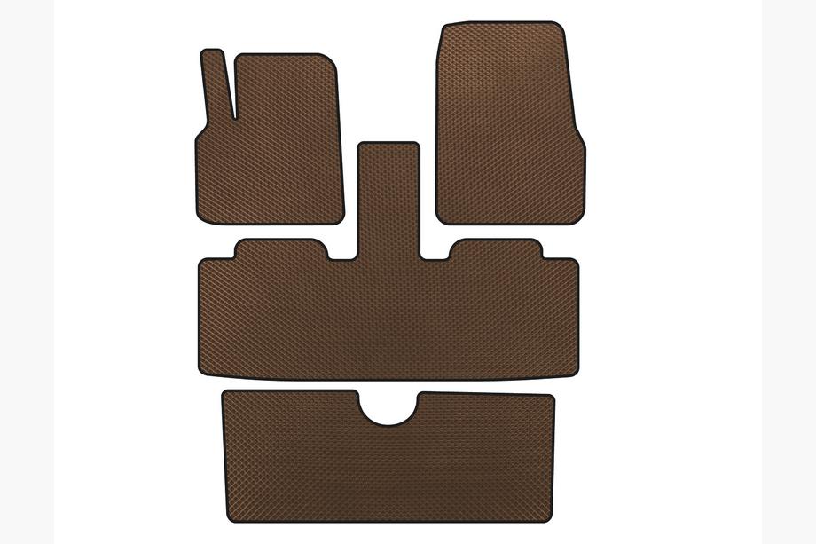 Renault Espace 2002-2014 EVA Floor Mats (3 Rows, 7-Seater, Brown) Image
