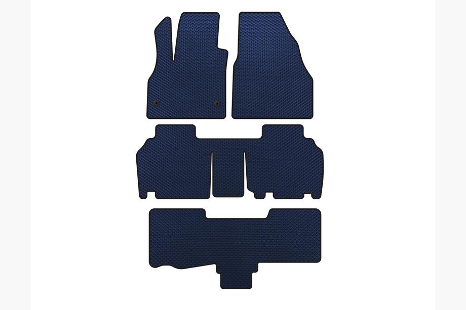 Renault Kangoo 2008–2020 EVA Floor Mats (3 Rows, 5-Door/7-Seater, Blue) Image