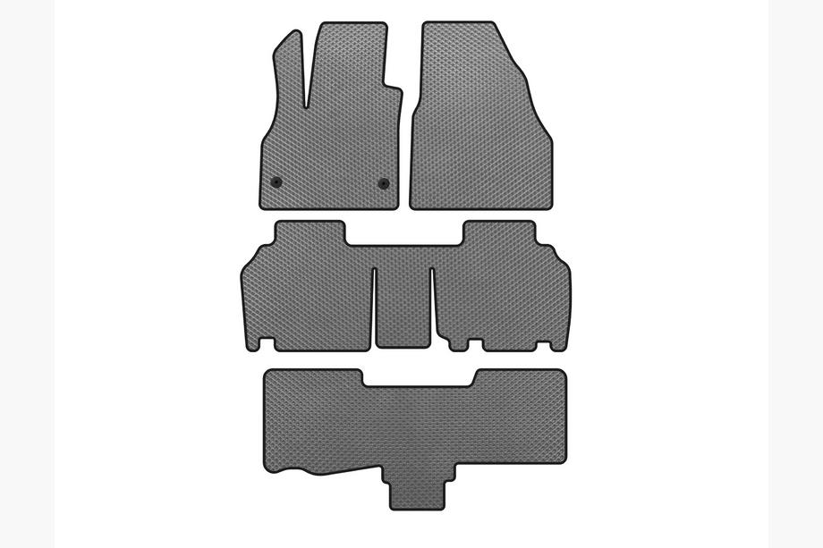 Renault Kangoo 2008–2020 EVA Floor Mats (3 Rows, 5-Door/7-Seater, Grey) Photo 1